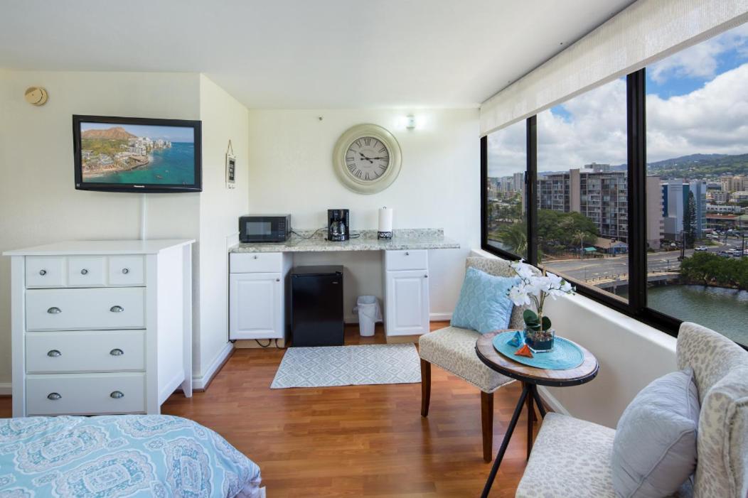 Modern Waikiki Sleek Studio Honolulu Buitenkant foto